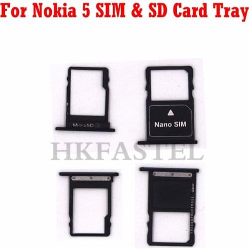 For Nokia 5 Mobile Phone Housing Original SIM SD card tray Cover replacement parts