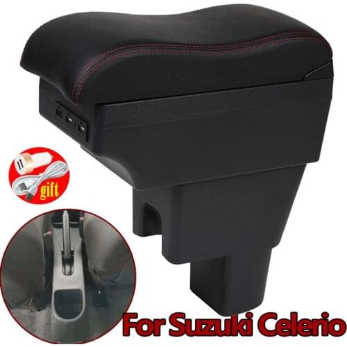 For Suzuki Celerio Armrest Box Celerio Universal Car Central Armrest Storage Box Modification Accessories USB Charging