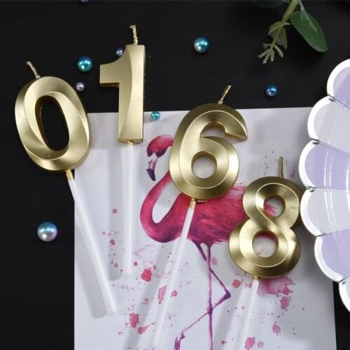 Home Decor DIY Supplies Numer Candle Champagne Number 0-9 Happy Birthday Cake Candles Topper Decor Party Supplies Decor Candles