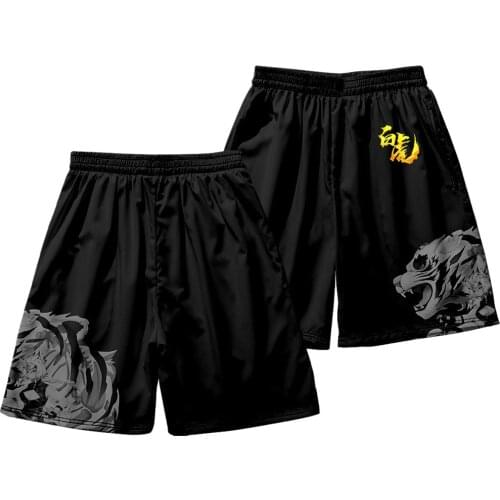 Mens Joggers Sport Pants Men Black Polyester Comfortable Pants Summer Casual Streetwear Loose Shorts Japanese Trendy Sweatpants