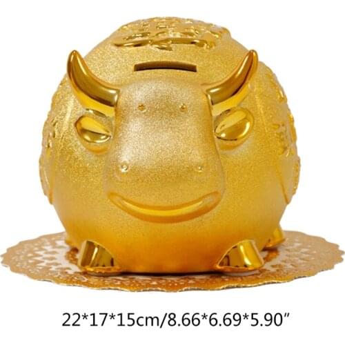 Cow Cartoon Coin Storage Box for Kids Birthday Gift Home Decor Money Saving Box R7UB