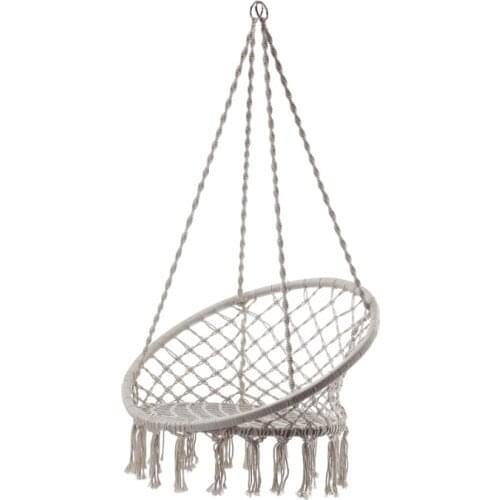 Round Hammock Chair Outdoor Indoor Dormitory Bedroom Yard For Child Adult Swinging Hanging Single Safety Chair Hammock