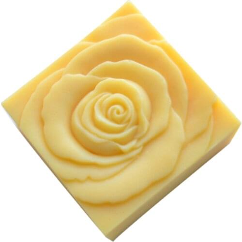 Square Flower Soap Mold Silicone Mold Cake Chocolate Mould Tray Handmade DIY Candle Mold Wax Melt Epoxy Resin Silicone Soap Mold