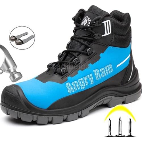 Work Boots Men 2021 New Work Shoes Waterproof Work Sneakers Anti-puncture Safety Boots Steel Toe Security Boots Safety Shoes Men