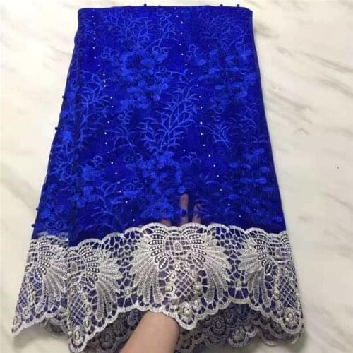 Latest design tulle lace fabric beaded african lace high quality guipure lace fabric for wedding bride