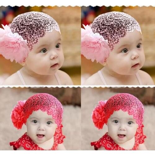 New Newborn Baby Kid Girl Elastic Flower Headband Hairband Hair Accessories