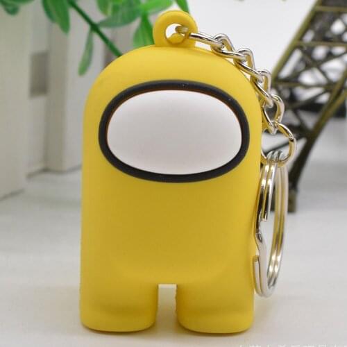New Cartoon Game Pendant Gift Between Us For Boys and Girls In Winter, Stainless Steel Key Ring Male and Female Charm Keychain