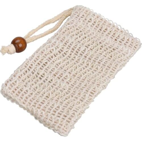 Foaming Net Soap Bag Organic Hemp Soap Bath Products Soft Exfoliating Mesh Soap Bar Pouch Bathroom Supplies