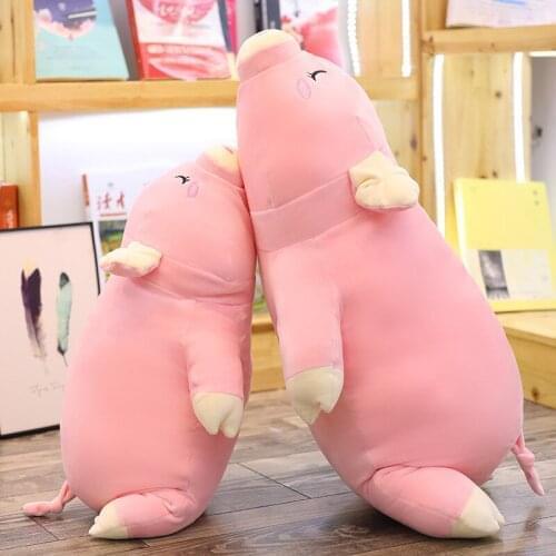 32cm 45cm 55cm 65cm 90cm cute pink sleepy pig dolls.plush toys, stuffed toys, pillows, boyfriend and girlfriend gifts