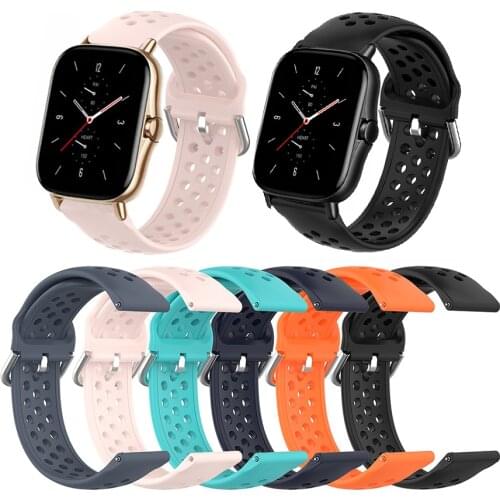 Silicone Strap for Amazfit GTS2 2e Mini Smart Watch Band Sport Wristband Bracelet for Xiaomi Huami Amazfit Bip U Pro/Bip S 20mm