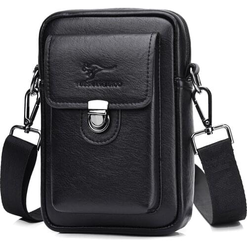 Luxury Brand Vintage Men Bag Mini Shoulder Bag For Man Leather Business Messenger Crossbody Bag Male Fashion Casual Handbag 2021
