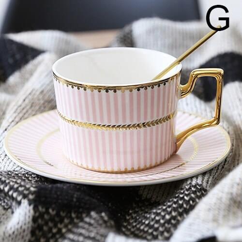 Top Grade Nordic Bone China Coffee Cup Creative European Tea Cup Set And Saucer Home Party Afternoon Tea Teacup Porcelain Nice G