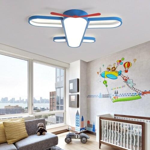 Boy airplane nordic decoration home kids bedroom decor smart led lamps ceiling lights for living room indoor lighting lamparas