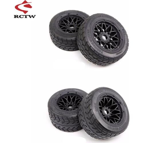 Thicken on-Road Tire Front & Rear Wheel Tyre Assembly FOR 1/5 HPI KM Rofun Rovan BAJA 5B SS Rc Car Toys Parts