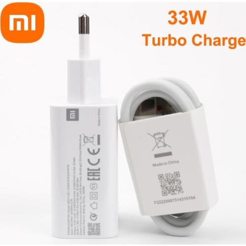 33w charger xiaomi eu Turbo Charge Original type C cable For Xiaomi redmi note 9 pro POCO X3 nfc Mi 10 9 9t pro note 10 10X LITE