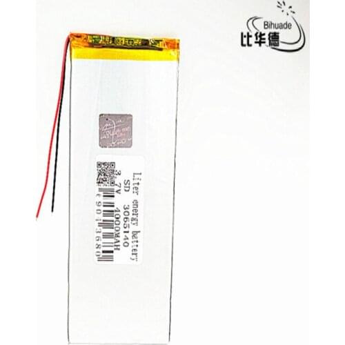 10pcs/lot Good Qulity 3.7V,4000mAH,3065140 Polymer lithium ion / Li-ion battery for tablet pc BANK,GPS,mp3,mp4