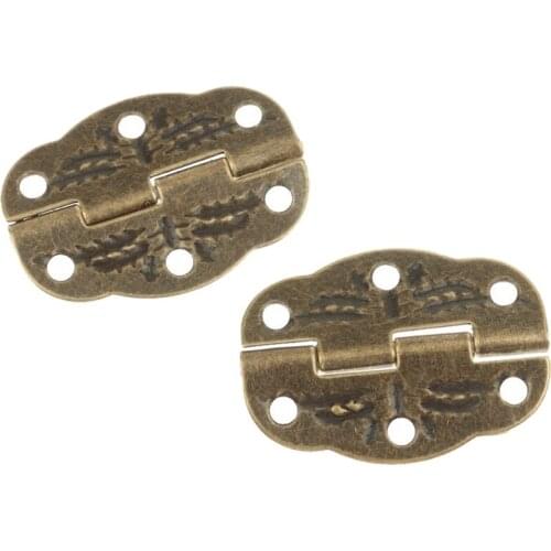 Hot 10pcs Antique Bronze Alloy Hinge for DIY Crafts Small Drawer Jewelry Box