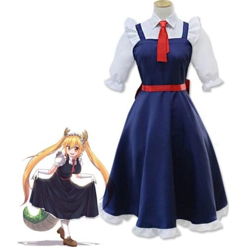 2020 Anime Miss Kobayashis Dragon Maid Toru Halloween costumes for women Lolita Dress Kobayashi San Chi No Maid Uniforms Costu