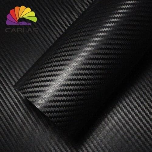 30cmx127cm 3D Carbon sticker Fiber Vinyl Car Wrap Sheet Roll Film Car stickers