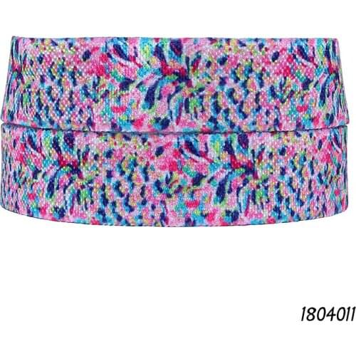 50 yards/lot) Free shipping colorful flower patterns fold over elastic