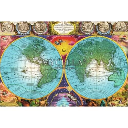 5d Diy Diamond Painting Antique Map Diamond Mosaic Cartoon 3D Diamond Embroidery Cross Stitch Home Decor Christmas Gifts Posters