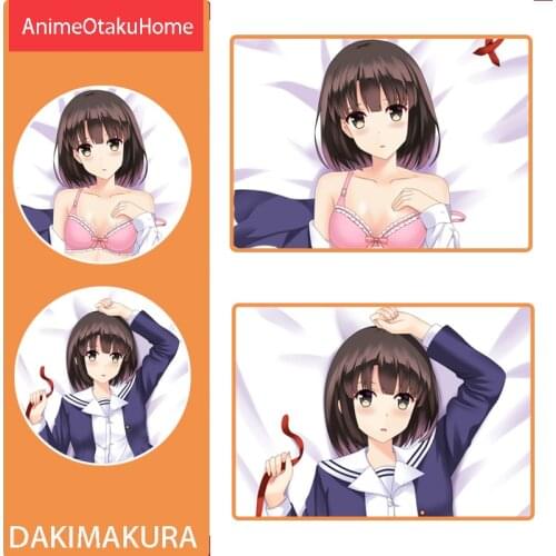 Anime Saekano: How to Raise a Boring Girlfriend Megumi Kato Pillow Cover Hugging Pillowcase Otaku Bedding Decoration Dakimakura