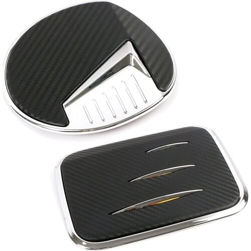 For Toyota Corolla 2019 2020 Oil Fuel Tank Cap Cover Trim Sticker Chrome Carbon Fiber Color
