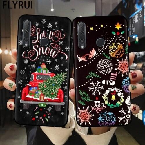 FLYRUI Cute Christmas Elk Phone Case For Huawei Honor 10 20 30 Lite Pro 10i 30i 8X 9X Pro Cartoon Animal Back Cover Bumper Coque
