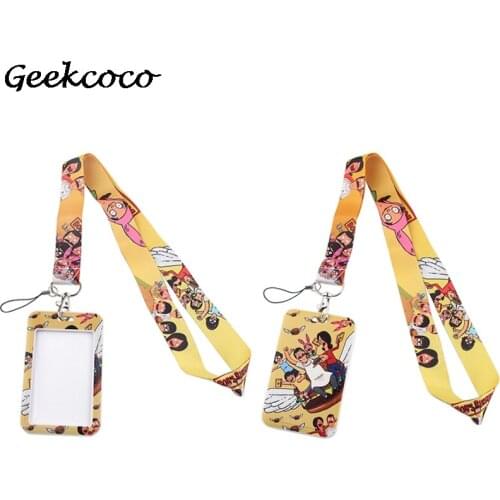 J2162 Cartoon Work Card Holders Mobile Phone Neck Strap For Keys ID Card For USB Badge Holder DIY Hang Rope