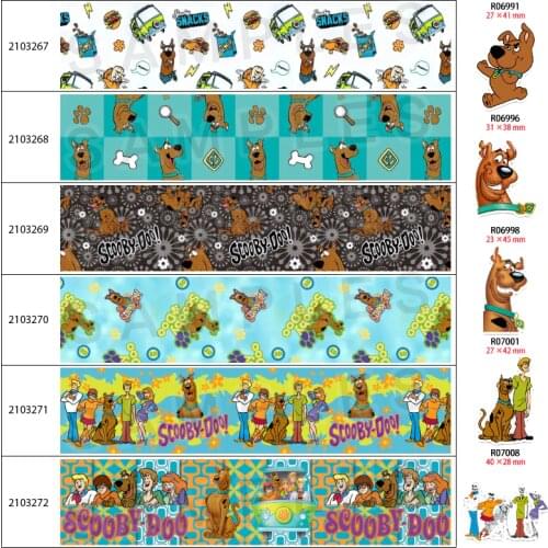 American Cartoon Printed Grosgrain Ribbon,satin Ribbon DIY Headscarf Packaging Accessories 5yards Planar Resins 30 Pieces