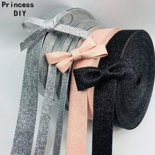 5Meters 10 16 30mm Silver Pink Black Sequin Ribbon 3/8 Faux Leather PU Ribbon Layering PU Tape DIY Hair Bow Tie Craft Material