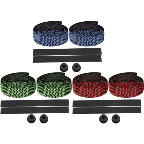 Bicycle Hanlebar Tape Waterproof Mountain Bike Handlebar Wrap Bicycle Anti-Slip Handle Belt Wrap with 2Pcs Bar Plugs
