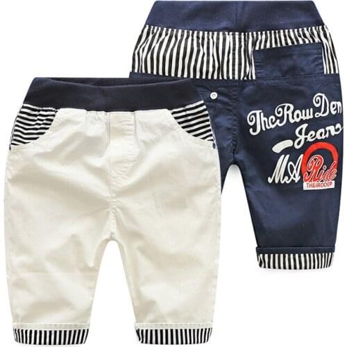 Summer Casual Letter Cotton Short Boys Pants Knee Length Kids Clothes Toddler Trousers 2019 T2/42HDBO