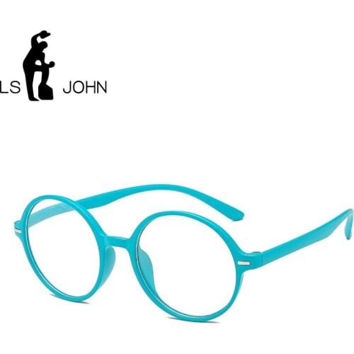 LS JOHN Vintage Round Reading Glasses Women&Men TR90 Frame Clear Lens Presbyopic Eyewear With Diopter +1.0to+4.0 Unisex