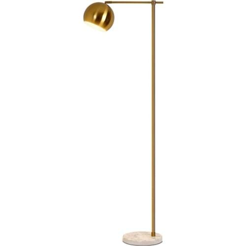 Nordic Light Luxury Marble Base Iron Art Floor Lamps Living Room Bedroom Study Standing Light Fixture Office Hotel LED Decor E27