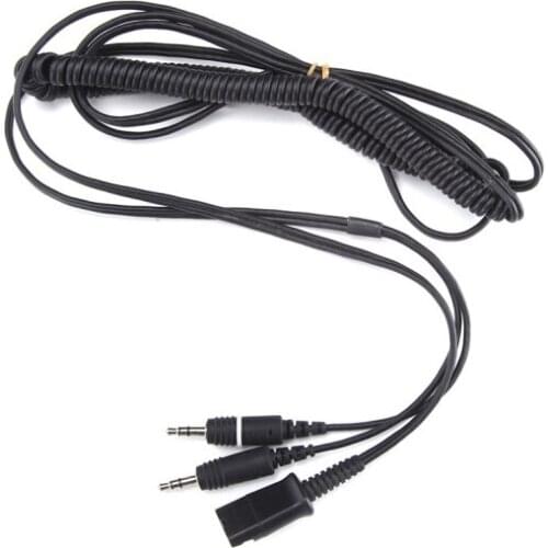 Original P lantronics Headsets to PC Sound Cards Adapter Cable Headset Quick Disconnect to dual 3.5mm plug