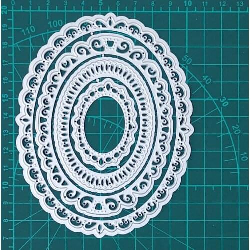 Oval Dish Lace Edge Metal Cutting Dies Cut Die Mold Christmas Scrapbook Paper Craft Knife Mould Blade Punch Stencils Dies 2020