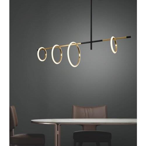 Postmodern LED Chandelier lighting living room Pendant lights bedroom lamps dining light fixtures home deco Ring Hanging lights