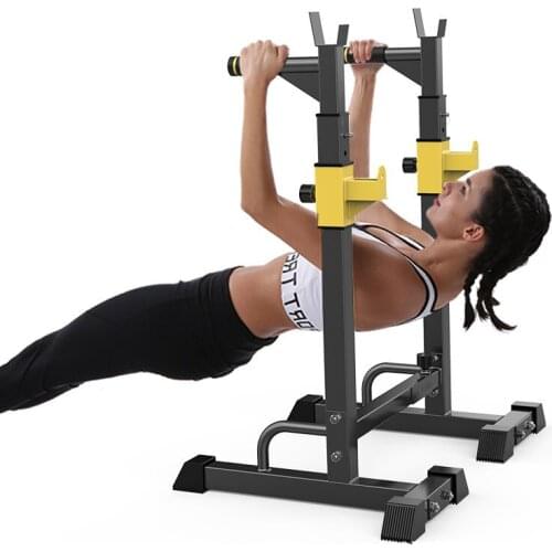 Simple Weightlifting Bed Barbell Rack Frame Type Squat Rack Multifunctional Arm Flexion And Extension Parallel Bars