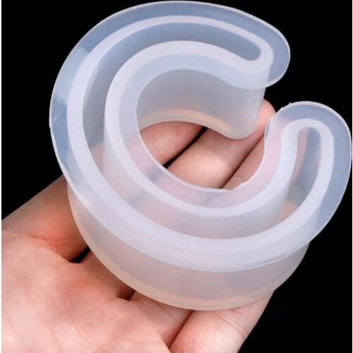 Open Cuff Silicone Mold Jewelry Making Bracelet Bangle Mould For Resin Flower DIY