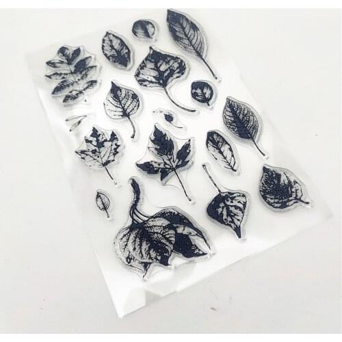 11x16CM Floating Leaves Transparent Seal Clear Stamps Silicone Seal Roller Stamps DIY Scrapbook Album / Card Christmas Wedding