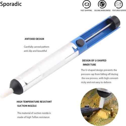 Sporadic Aluminum Metal Desoldering Pump Suction Tin Soldering Sucker Pen Removal Vacuum Soldering Iron Desoldering Gun Tools