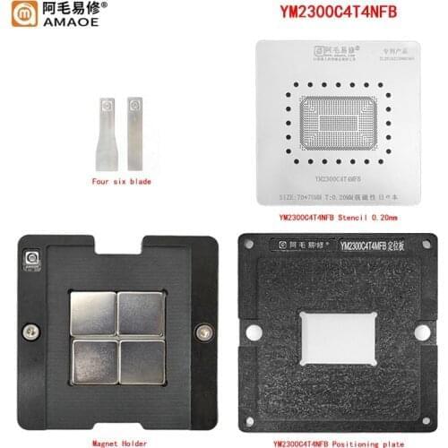 Amaoe BGA Stencil Mac Notebook For YM2300C4T4MFB Solder Set Reballing Plate Location Magnetic Base Platform Tin Plant Net