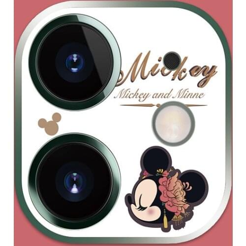 Cartoon Disney Mickey Minnie Camera Protector Case for Iphone 11 Camera Film Protector for Iphone 11 ProMax Lens Protective Film