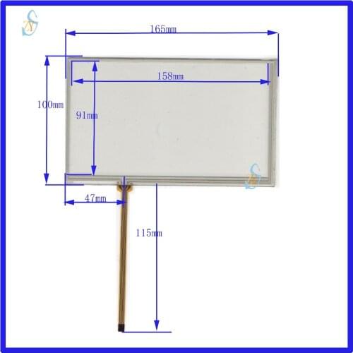 ZhiYuSun 165mm*100mm 7105 7inch Touch Screen glass resistive USB touch panel the lines 4 length 115mm 165*100 TOUCH SCREEN