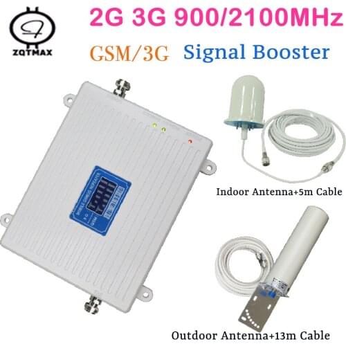 ZQTMAX 2G 3G 4G antenna accessories + smartphone Cellular Amplifier Signal 65dB GSM Repeater 2g 3g mobile phone Booster
