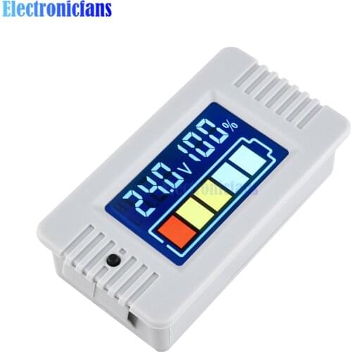 DC 0-100V PZEM-023 Color LED Digital Display Battery Tester Fuel Gauge Meter Voltmeter Battery Detector Measuring Instrument