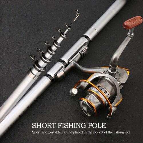 1.8m-3m Multifunction Telescopic Fishing Rod Cork Handle Carbon Fiber Carp Spinning Rod Portable Travel Pole Fish Tackle