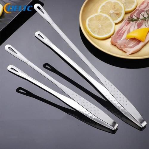 1PCS Stainless Steel Food Tongs Non-Slip Barbecue Steak Tongs Kitchen Accessories Food Tong Cooking Tools Accessory