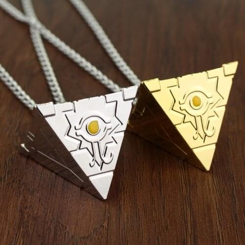 10 Pcs/lot Anime Yu-Gi-Oh Necklace Pendant Toys Cartoon Cosplay YuGiOh Metal Keyring Bag Pendant Toy